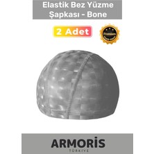 Armoris Yeni Nesil 1.sınıf Kalite Su Geçirmez Yüzücü Havuz Deniz Bonesi Elastik Bez Yüzme Şapkası 2'li Set