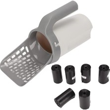 Özbience Yenilikçi Kedi Kumu Küreği ve 4'lü Kaka Poşeti Hediye Seti