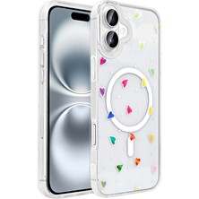Elsah iPhone 16 Plus Uyumlu Kılıf M-Safe Şarj Özellikli Şeffaf Rovena Sert Kapak