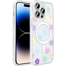 Elsah iPhone 14 Pro Max Uyumlu Kılıf M-Safe Şarj Özellikli Şeffaf Rovena Sert Kapak