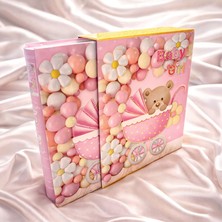 Nobbystar 200’LÜK Balonlu 10X15 Kutulu Pembe Kız Bebek Fotoğraf Albümü