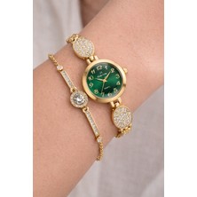 Showtime Bombeli Yeşil Bileklikli Bayan Kol Saati