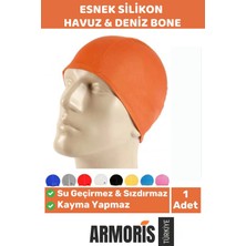 Armoris Yeni Seri Su Geçirmez Sızdırmaz Kaymaz Silikon Yüzücü Elastik Yüzme Şapkası Havuz Deniz Bonesi