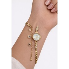 Showtime Bombeli Beyaz Bileklikli Bayan Kol Saati