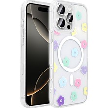 Elsah iPhone 16 Pro Uyumlu Kılıf M-Safe Şarj Özellikli Şeffaf Rovena Sert Kapak