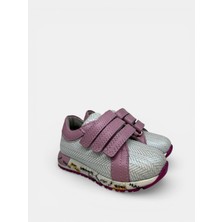 Tekiner Hakiki Deri Ortopedik 3 Cırtlı Pembe Spor Ayakkabı