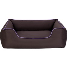 Hnrlishp Pet Comfort Alpha  Köpek Yatağı Kahverengi W Mor Biye L 105X85CM