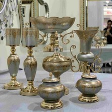 Dekor Arya Imperial Silver Grace 7 Parça Salon Aksesuar Seti
