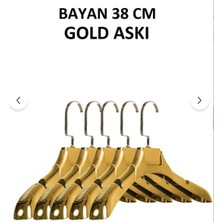 Md Vitrin Dekorasyon 10 Adet  Italyan Kanca A Kalite Gold Kaplama Plastik Ceket Askısı Kıyafet Askısı