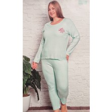 BDK Büyük Beden Kışlık Kadın Pijama Takımı Gri