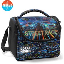 Coral High Kids Renkli Yarış Araba Desenli Thermo Beslenme Çantası 37159