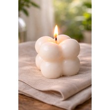 Calinda Candles Mini Boy Bubble Küp Detaylı Kokulu Mum  %100 Soya Wax Dekoratif Mum - El Yapımı Modern Mum