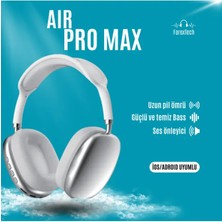 FaroxTech Air Pro Max Kablosuz Bluetooth Kulaklık | Uzun Pil Ömrü, Güçlü Bass, Ios & Android Uyumlu