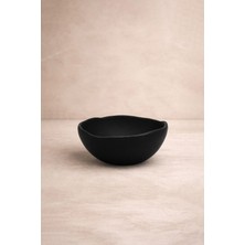 Barine Elle Şekillendirilmiş Amorf Stoneware Kase Siyah 10 cm