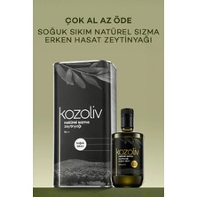 Kozoliv Soğuk Sıkım Natürel Sızma Zeytinyağı 5 Lt + Erken Hasat Soğuk Sıkım Zeytinyağı 500 ml