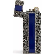 Asmentum Premium Işlemeli Benzinli Metal Çakmak – Taşlı & Özel Kutulu