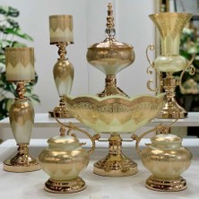Dekor Arya Imperial Cream Elegance 7 Parça Salon Aksesuar Seti