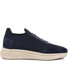 Celal Gültekin Erkek Lacivert Kalın Tabanlı Deri Sneaker