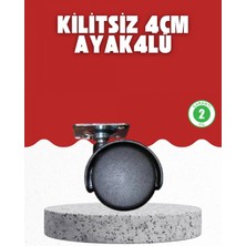 Marsilyan 4 cm Kilitsiz Tekerlek Ayak Seti Zemin Koruyucu