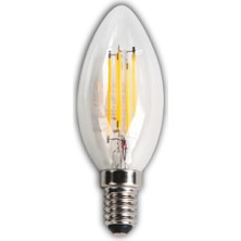10 Adet Cata Ct 4066 LED Rustik Ampul 4W 3200K Gün Işığı E14 Duy