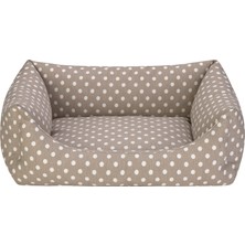 Hnrlishp Pet Comfort Uniform Bej Puyeli  ve Köpek Yatağı M 60X50CM