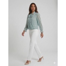 On Triko Boyun Bağlamalı Bluz 72351