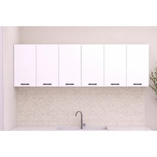 Toprak Mobilya 180 cm Mutfak Dolabı Üst Modül Beyaz