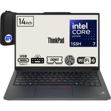 Lenovo Thinkpad E14 Gen6 Ultra 7-155H 32GB Ram 2tb SSD Arc Graphics 14" Wuxga WIN11 Pro 21M70091TXEP10 + Elektropasaj Çanta
