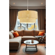 Allians Iki Katlı Modern Rattan Sarkıt Avize, Salon, Mutfak ve Yatak Odası Için