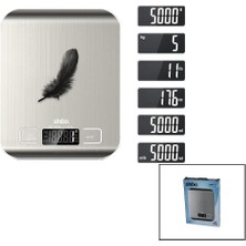 Akinco Mutfak Tartisi Terazi̇ Inox LCD Ekran 5kg/1gr