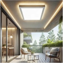 Allians Modern 20X20 cm Kare LED Panel Işık, Koridor ve Balkon Aydınlatması