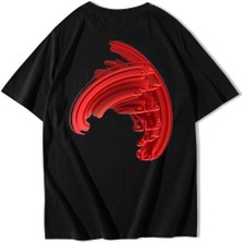 Brz Collection Unisex Oversize Hat Sanatı Tasarım T-Shirt Siyah