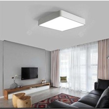 Allians Modern Kare Tavan Aydınlatma Lambası, LED Armatür, 6500K Beyaz Işık