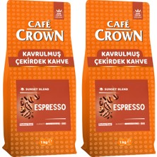 Cafe Crown Çekirdek Kahve 2X1KG (Medium Roast, Sunset Blend,espresso)