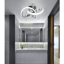 Allians Modern Tavana Sıfır LED Avize, Krom Gövde, Buz Beyazı, 6500K, Şık Tasarım