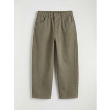 Lcw Haki Loose Fit Erkek Çocuk Gabardin Pantolon