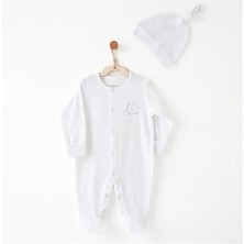 Andywawa Bebek Special Modal Şapkalı Tulum Takım Beyaz AC26766