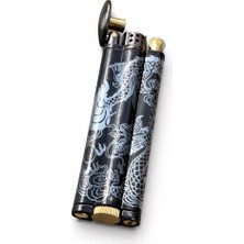 Asmentum Koi Balığı Tasarımlı Metal Benzinli Çakmak –