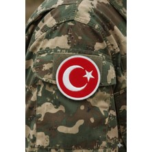 Askerlik Paketi Türk Bayrağı Yuvarlak Nakışlı Arma