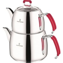 Sofram Mars Küçük Boy Kırmızı Çaydanlık Takımı