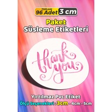 Sb Store Thank You Ambalaj Hediye Paket Süsleme Etiketi Model 20 - 96 Adet 3cm