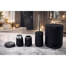 Arow Vona Akrilik 5 Parça Banyo Seti Siyah TR-3662