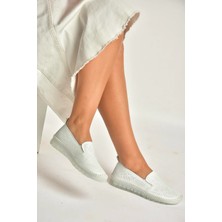 Fox Shoes Y555117003 Beyaz Hakiki Deri Comford Ortopedik Taban Kadın Ayakkabı