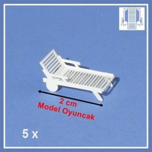Schulcz 540101-2 1/100 Ölçek, Şezlong -Beyaz -Detaylı-5 Adet