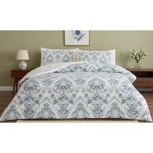 Taç Yeni Sezon Ranforce Pamuklu  Çift Kişilik Nevresim Takımı Elvar Mavi