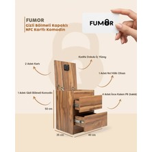 Fumor Nfc Kart Kilitli Gizli Bölmeli Güvenlik Dolap (Montajlı Hazır Gönderilir)