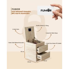 Fumor Nfc Kart Kilitli Gizli Bölmeli Güvenlik Sistem Dolap (Montajlı Hazır Gönderilir)