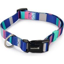 Hnrlishp Beeztees Köpek Boyun Tasması, Renkli Kalın Çizgiler, 48-70CM, 25MM