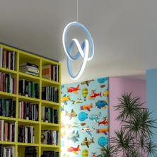 Allians Modern Mavi LED Çocuk Odası Avizesi, Şık ve Parlak Aydınlatma