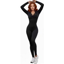 Lismina Shadow Fit Siyah Spor Tayt Tulum